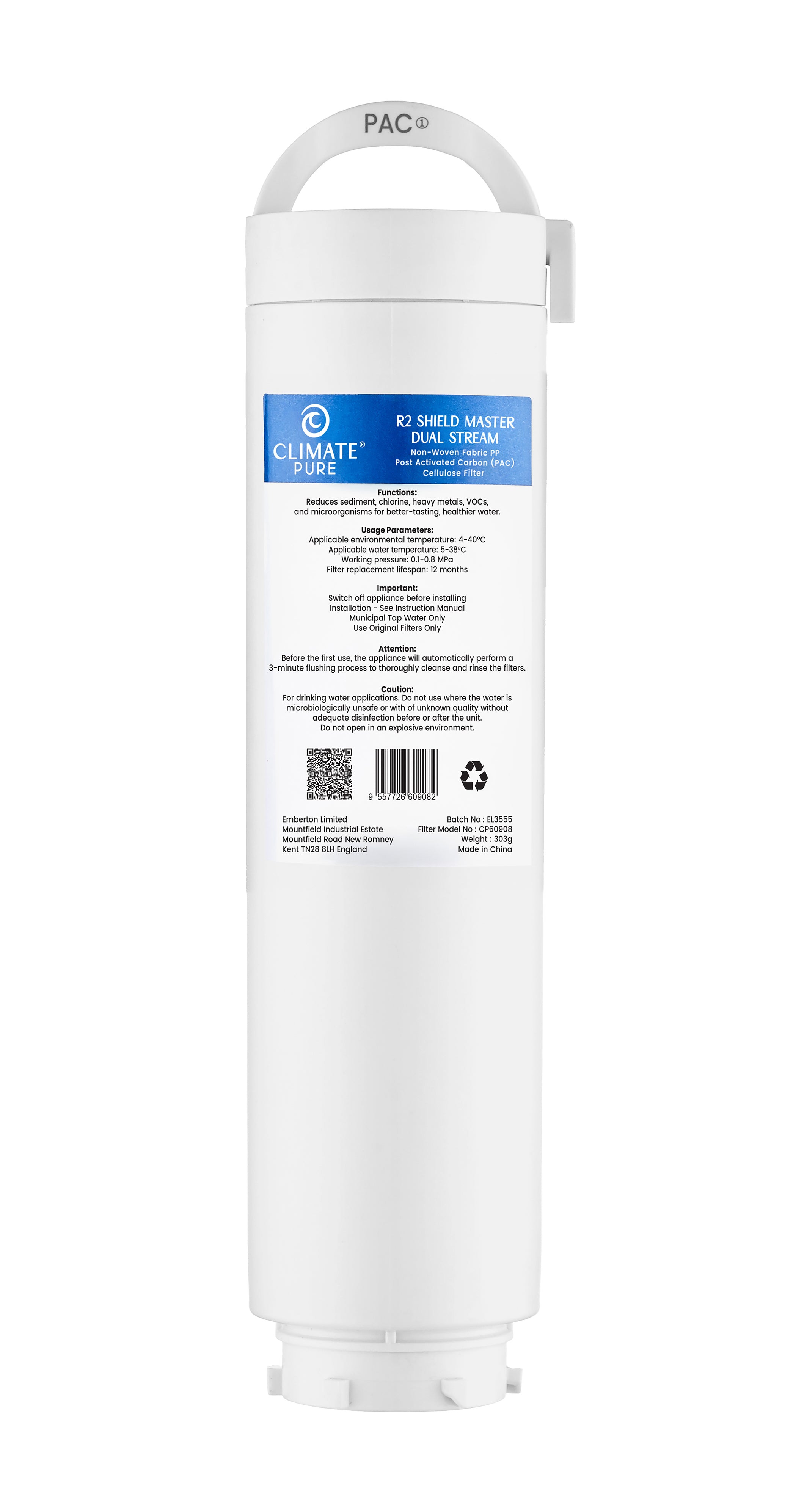 Purificateur d'eau 1.0L